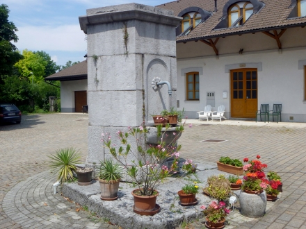 stone fountain
